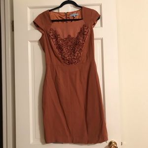 Melani Orange Autumn Dress